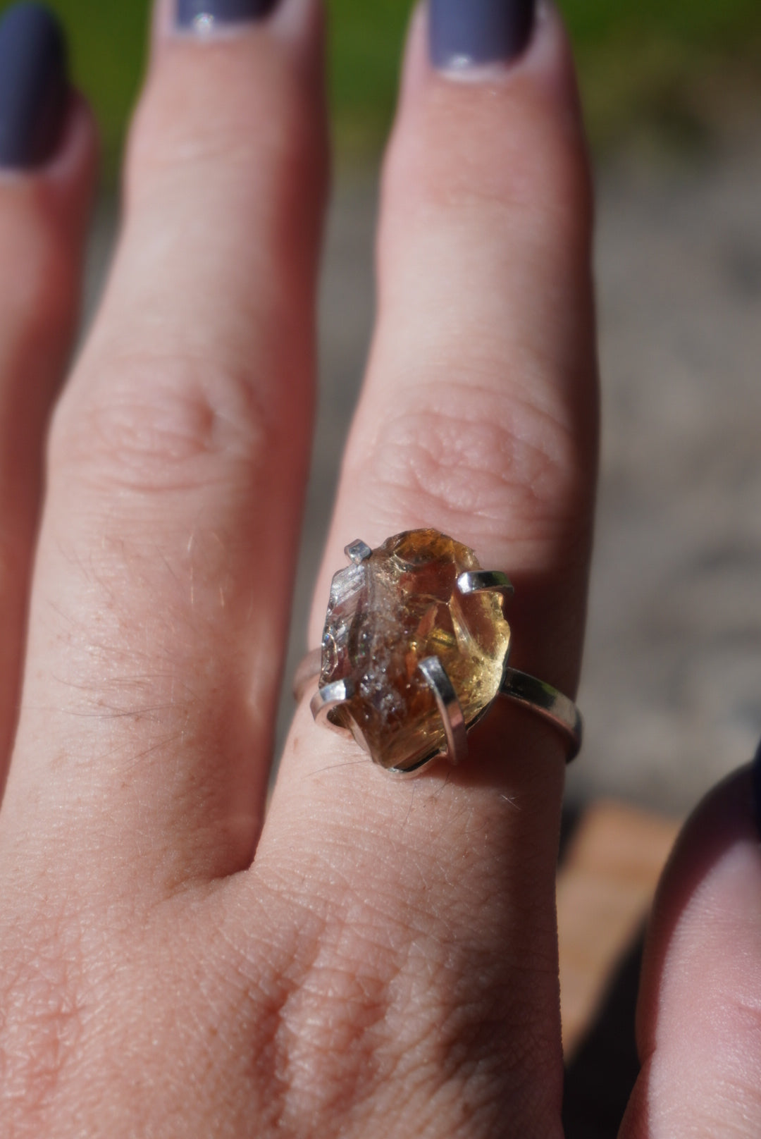 Citrine Adjustable Ring
