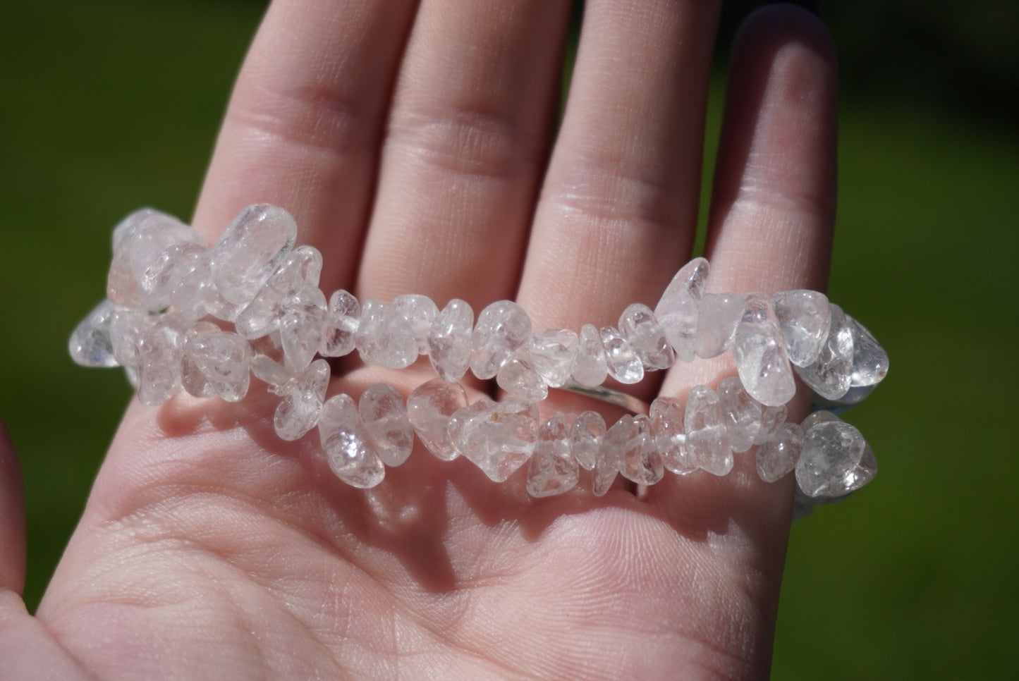 Pulsera de chip de cuarzo transparente