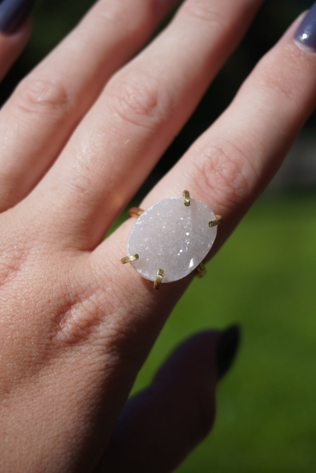 Anillo ajustable druzy