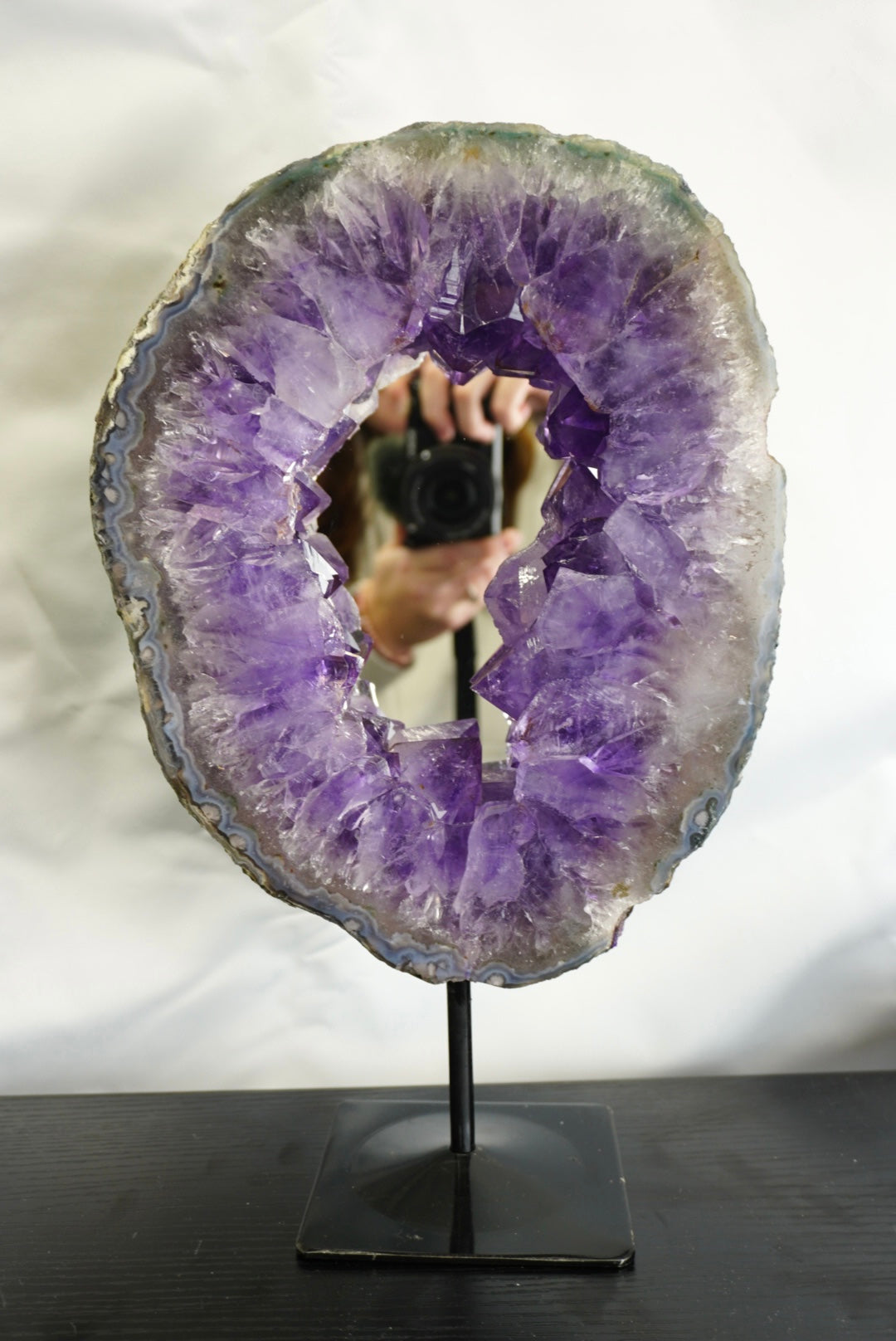 Amethyst Mirror On Stand