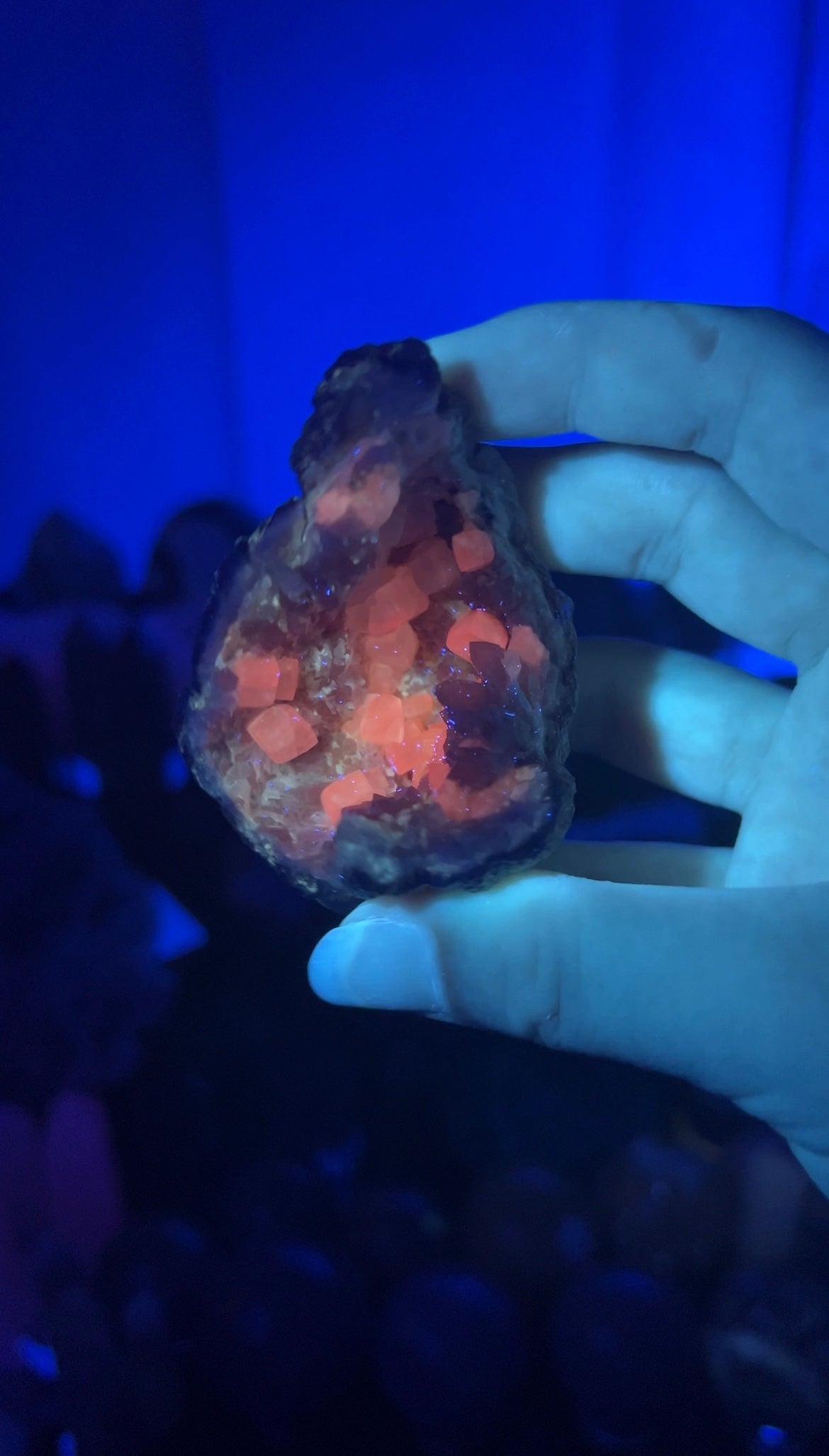 Pink Amethyst Geode With Calcite Inclusions