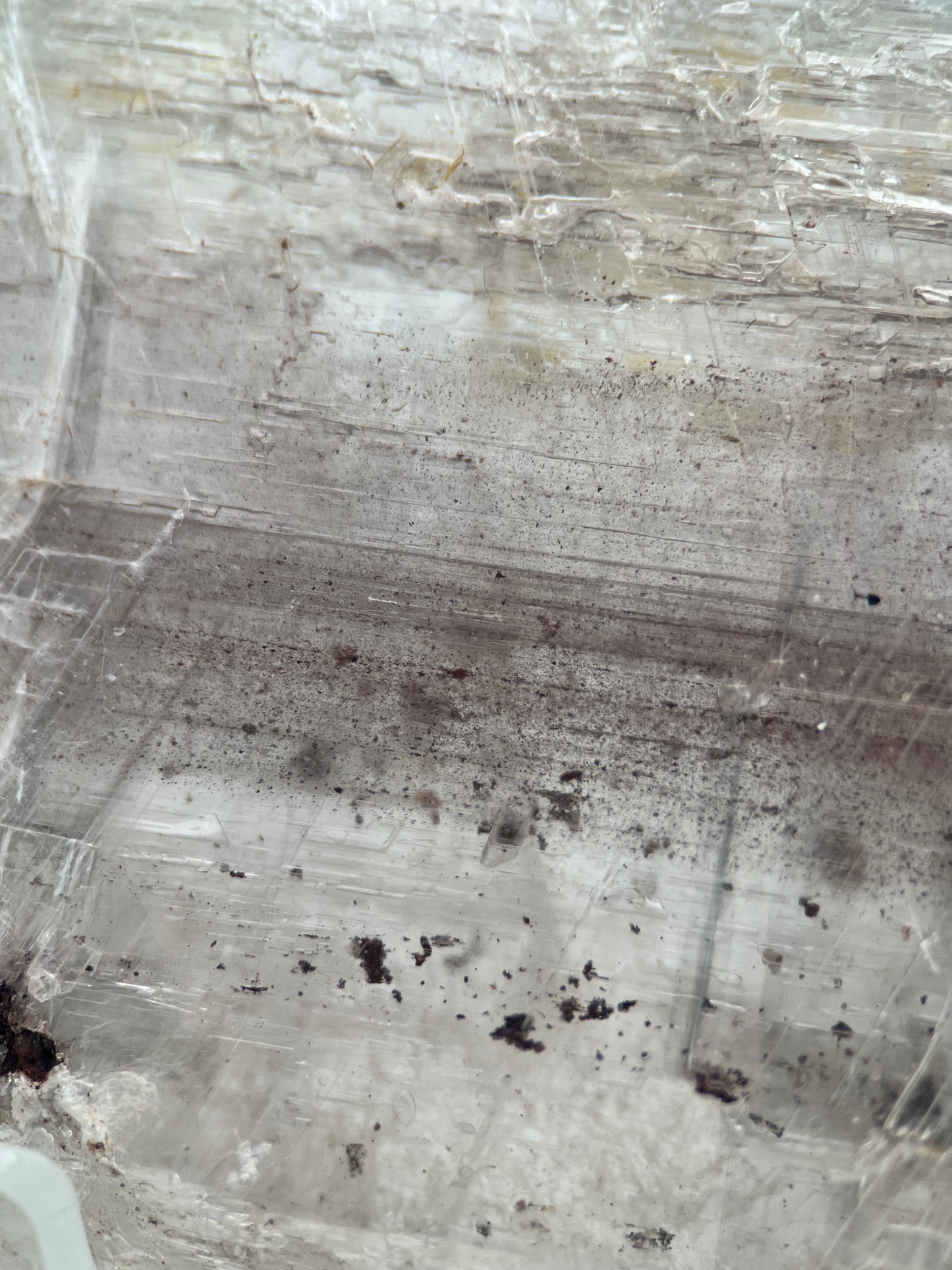 Selenite Slab with Hematite Inclusions