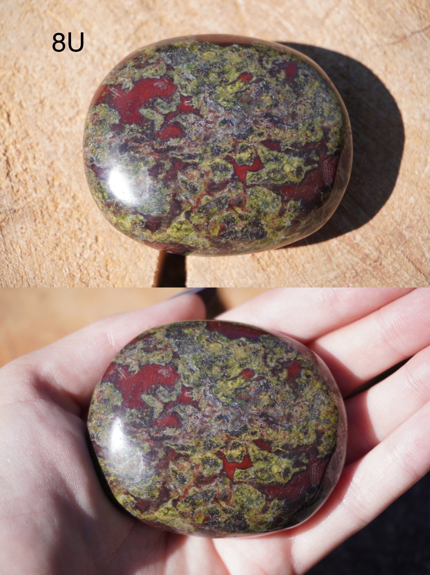 Dragon’s Blood Jasper Palm Stones
