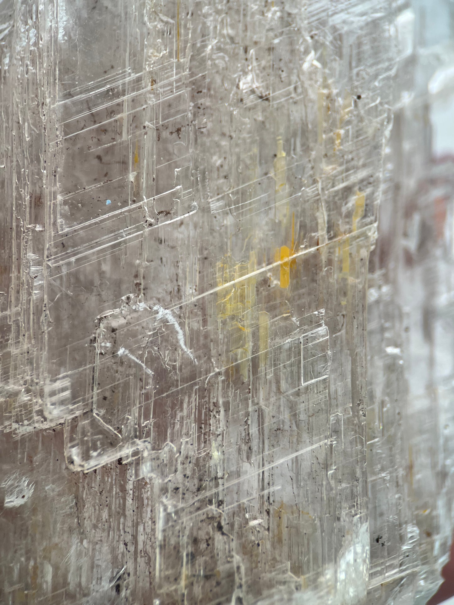 Selenite Slab with Hematite Inclusions