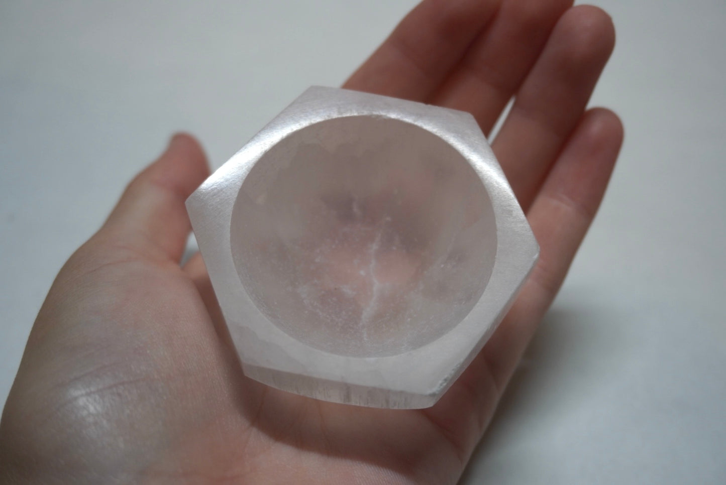 Small Selenite Hexagon Bowls