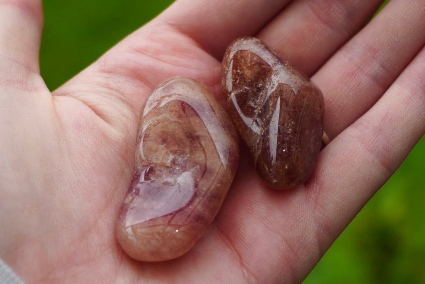 Caídas de aventurina roja