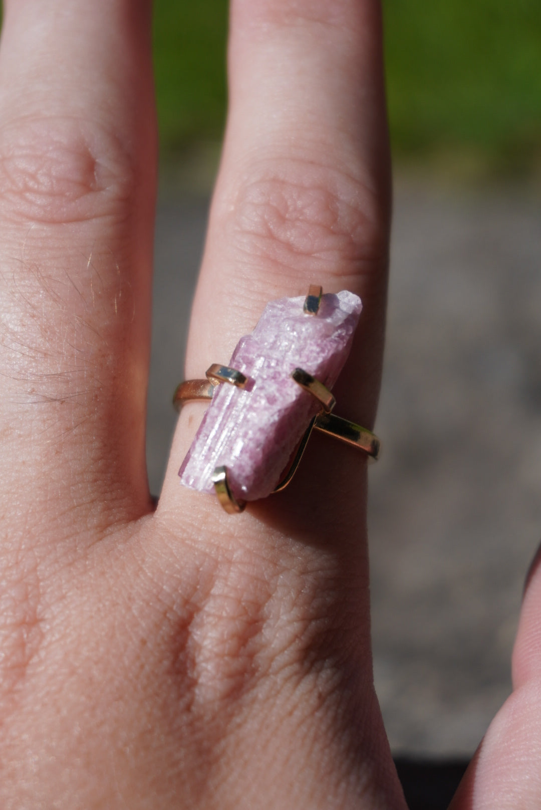 Pink Tourmaline Adjustable Ring