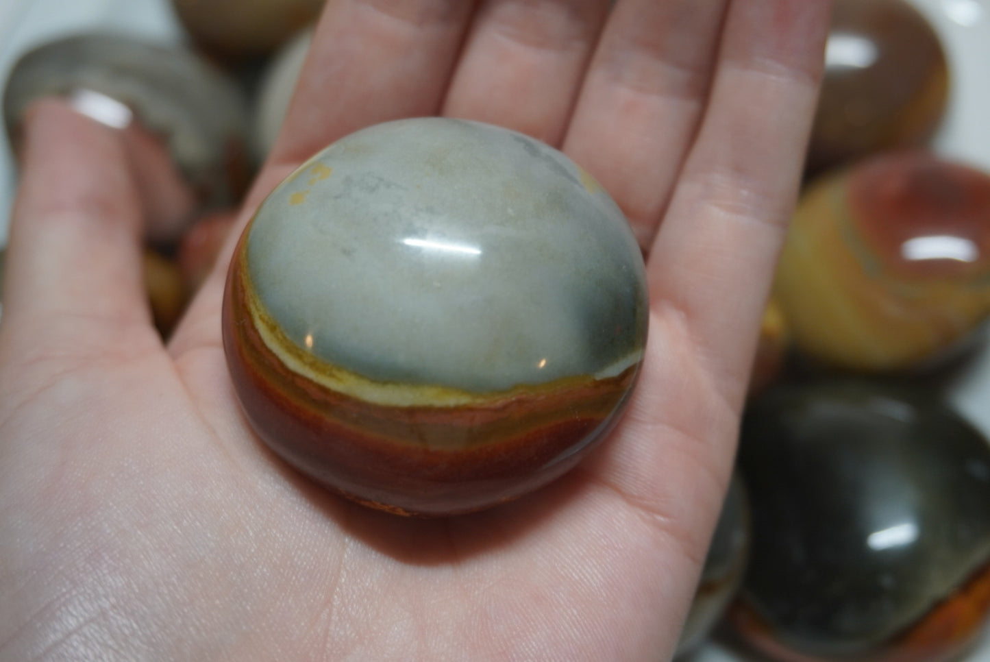 Polychrome Jasper Palm Stones