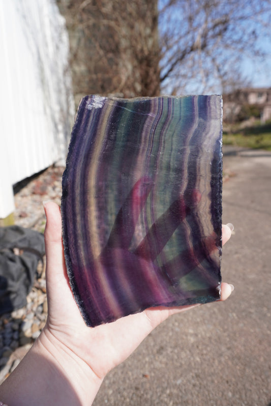 Rainbow Fluorite Slab