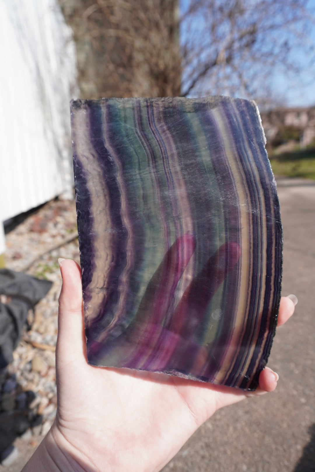 Rainbow Fluorite Slab