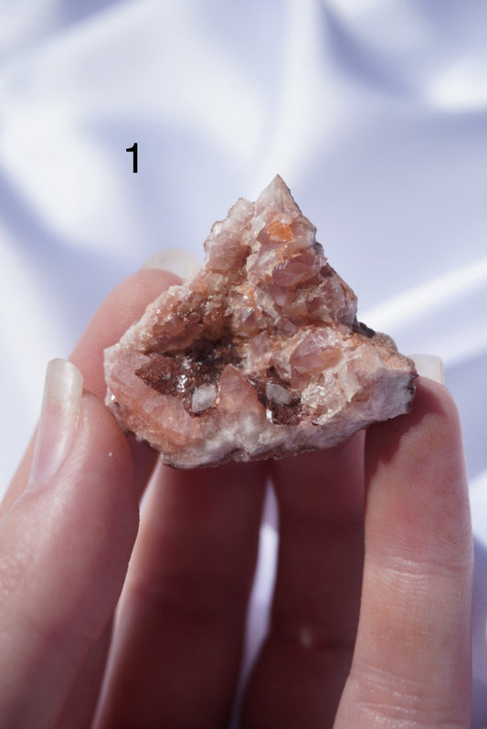 Small Pink Amethyst With Calcite Pieces
