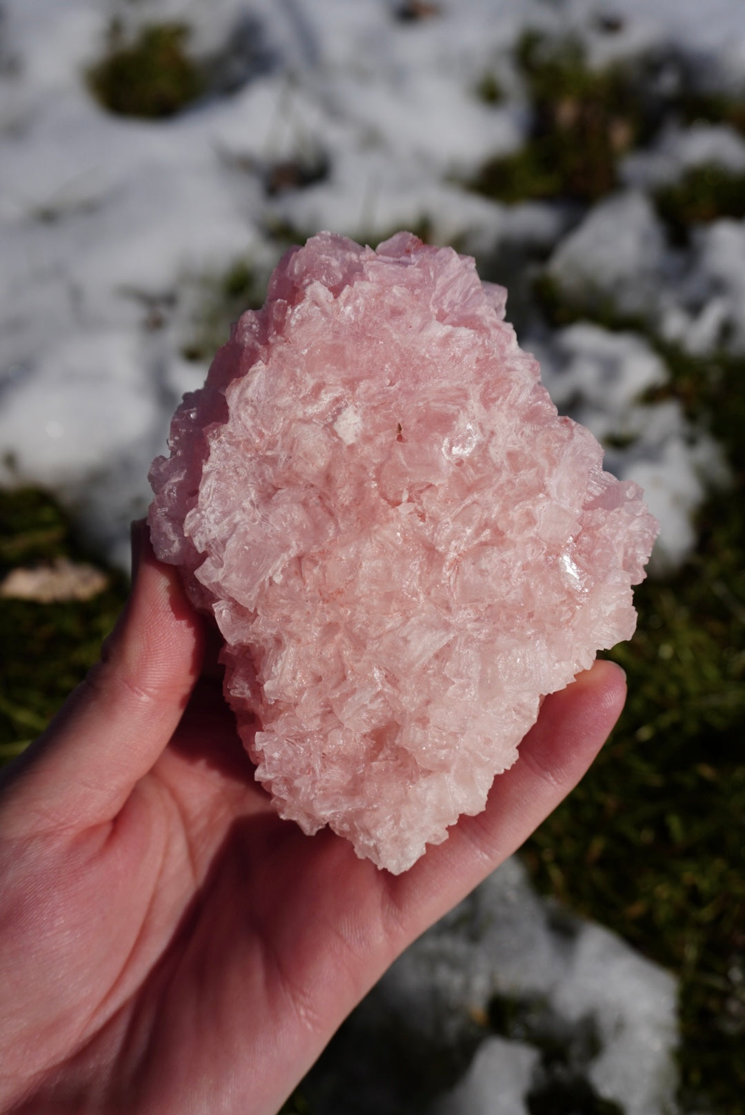 Pink Halite on Trona