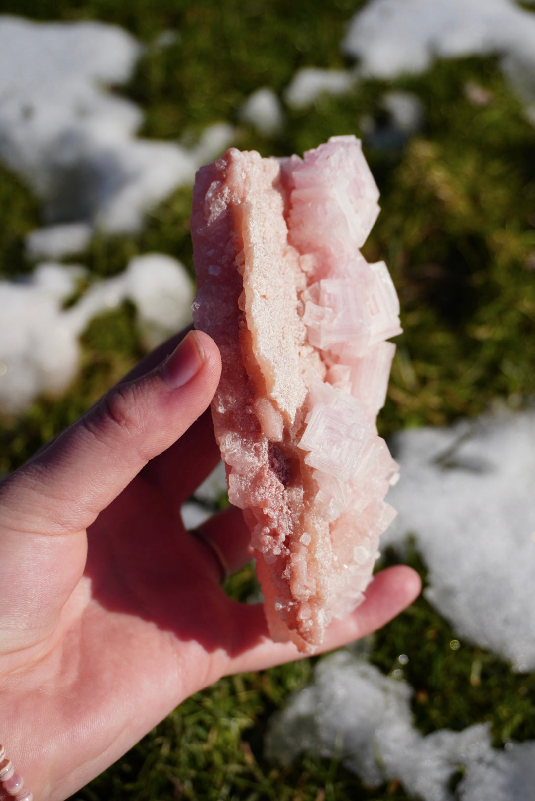 Pink Halite on Trona