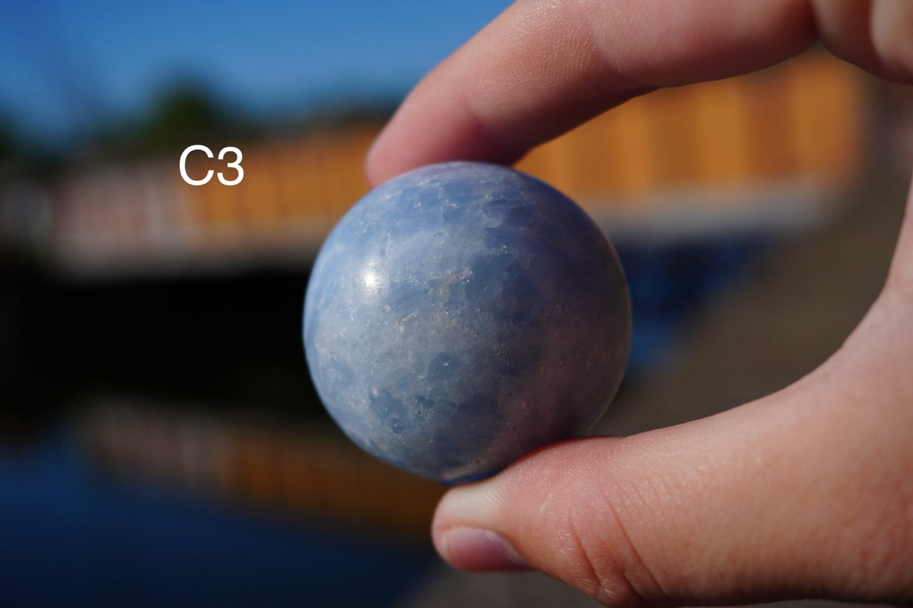 Mini Esferas de Calcita Azul