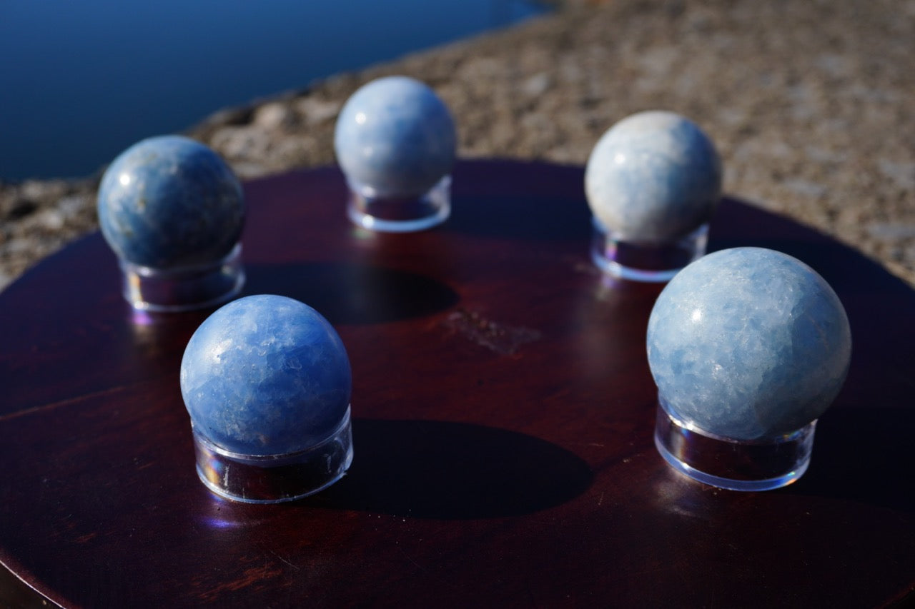 Blue Calcite Mini Spheres