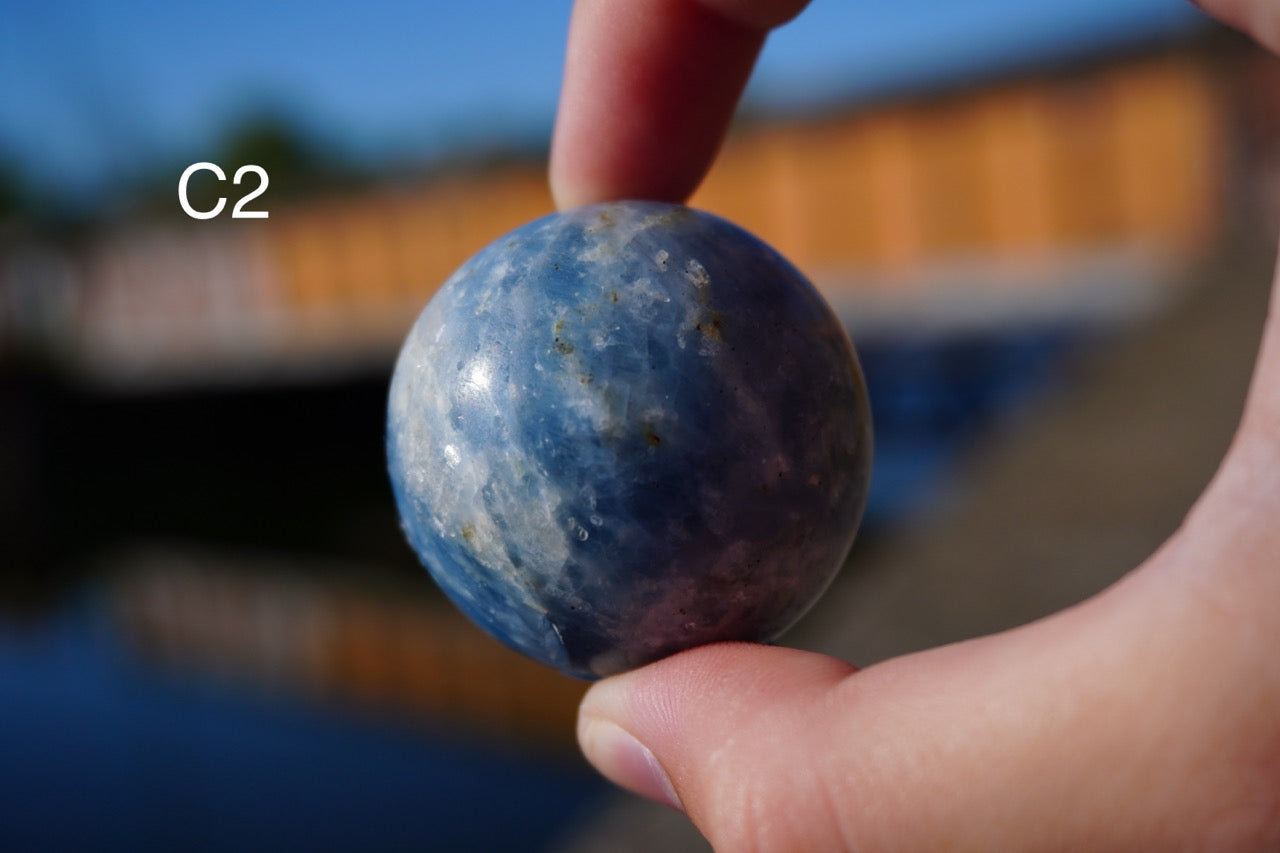 Mini Esferas de Calcita Azul